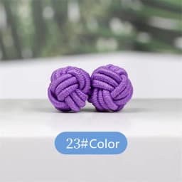 1 pair 37 Colors Multicolor Elastic Fabric Silk Knot Shirt Cufflinks DIY Braided Handmade Elastic Double Rope Ball Cuff Links