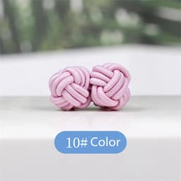 1 pair 37 Colors Multicolor Elastic Fabric Silk Knot Shirt Cufflinks DIY Braided Handmade Elastic Double Rope Ball Cuff Links