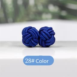 1 pair 37 Colors Multicolor Elastic Fabric Silk Knot Shirt Cufflinks DIY Braided Handmade Elastic Double Rope Ball Cuff Links