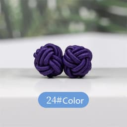 1 pair 37 Colors Multicolor Elastic Fabric Silk Knot Shirt Cufflinks DIY Braided Handmade Elastic Double Rope Ball Cuff Links