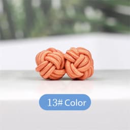 1 pair 37 Colors Multicolor Elastic Fabric Silk Knot Shirt Cufflinks DIY Braided Handmade Elastic Double Rope Ball Cuff Links