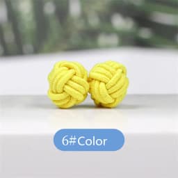 1 pair 37 Colors Multicolor Elastic Fabric Silk Knot Shirt Cufflinks DIY Braided Handmade Elastic Double Rope Ball Cuff Links