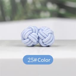 1 pair 37 Colors Multicolor Elastic Fabric Silk Knot Shirt Cufflinks DIY Braided Handmade Elastic Double Rope Ball Cuff Links