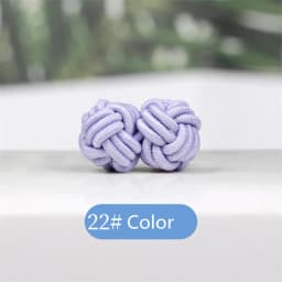 1 pair 37 Colors Multicolor Elastic Fabric Silk Knot Shirt Cufflinks DIY Braided Handmade Elastic Double Rope Ball Cuff Links