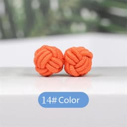 1 pair 37 Colors Multicolor Elastic Fabric Silk Knot Shirt Cufflinks DIY Braided Handmade Elastic Double Rope Ball Cuff Links