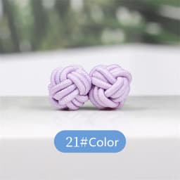 1 pair 37 Colors Multicolor Elastic Fabric Silk Knot Shirt Cufflinks DIY Braided Handmade Elastic Double Rope Ball Cuff Links