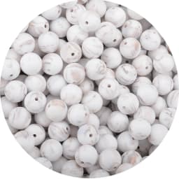 LOFCA 15mm 20pcs/lot Silicone Loose Beads Safe Teether Round Baby Teething Beads DIY Chewable Colorful Teething For Infant