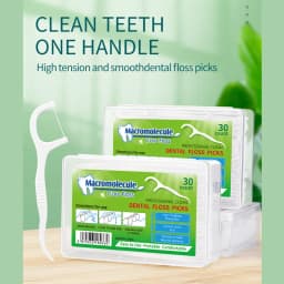 Macromolecule 30pcs Dental Floss 100 Pcs Strong Cleaning Interdental Brush For Teeth Care Toothpicks With Thread Oral
