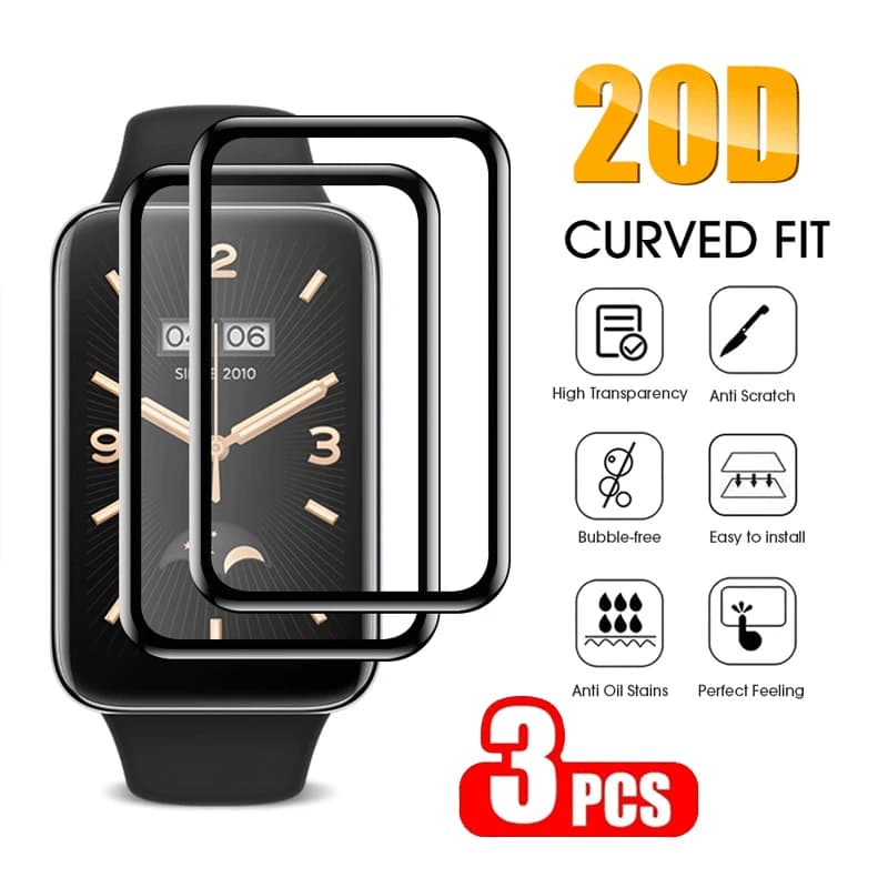 1-3PCS Screen Protector for Xiaomi Mi Band 7 Pro 6 5 Full Coverage Protective Film for Mi Band 7 Pro Smart Watch Non-Glass