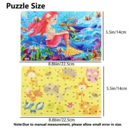 60pcs Jigsaw Cartoon Puzzle With Metal Box, Children's Early Education Animal Vehicle Puzzle, Parent-Child Interaction Game