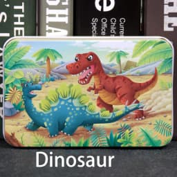 60pcs Jigsaw Cartoon Puzzle With Metal Box, Children's Early Education Animal Vehicle Puzzle, Parent-Child Interaction Game
