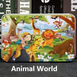 60pcs Jigsaw Cartoon Puzzle With Metal Box, Children's Early Education Animal Vehicle Puzzle, Parent-Child Interaction Game