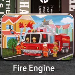 60pcs Jigsaw Cartoon Puzzle With Metal Box, Children's Early Education Animal Vehicle Puzzle, Parent-Child Interaction Game
