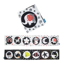 Baby Soft Cloth Book Black and White High Contrast Sensory Toys Early Education Toddlers Sensory Activity Fabric Book for Babies