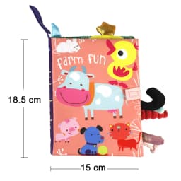 Baby Soft Cloth Book Black and White High Contrast Sensory Toys Early Education Toddlers Sensory Activity Fabric Book for Babies