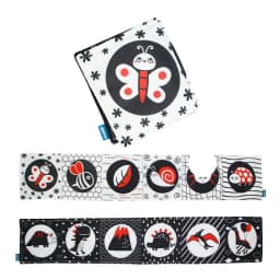 Baby Soft Cloth Book Black and White High Contrast Sensory Toys Early Education Toddlers Sensory Activity Fabric Book for Babies