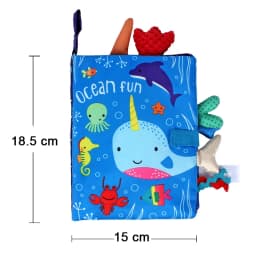 Baby Soft Cloth Book Black and White High Contrast Sensory Toys Early Education Toddlers Sensory Activity Fabric Book for Babies
