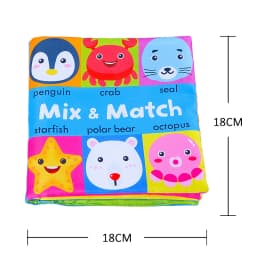 Baby Soft Cloth Book Black and White High Contrast Sensory Toys Early Education Toddlers Sensory Activity Fabric Book for Babies