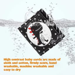 Baby Soft Cloth Book Black and White High Contrast Sensory Toys Early Education Toddlers Sensory Activity Fabric Book for Babies