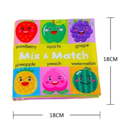 Baby Soft Cloth Book Black and White High Contrast Sensory Toys Early Education Toddlers Sensory Activity Fabric Book for Babies
