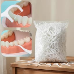 500/1000/2000pcs Dental Floss Picks for Deep Cleaning - Hygienic, Disposable Flossers for Daily Oral Care & Travel Clean Thinner