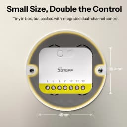 SONOFF MINI-ZB2GS-L Zigbee Protocol No Neutral Required MINI DUO-L 2-Gang Zigbee Smart Switch Dual Channel Control With ZB Hubs