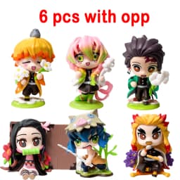 Demon Slayer Tanjiro Kamado Nezuko Anime Cartoon Figure Blind Box Creative Personalized Statue Model Ornament Surprise Gift Box