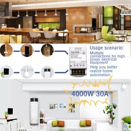 5PCS Tuya Smart Life Wireless Smart Home Wifi Relay Switch AC 85-250V 30A 4000W RF Module Receiver Timer Self-locking Jog Relay