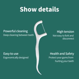 300pcs Dental Floss Sticks Toothpicks With Threads Ultra Thin Tooth Picks Flosser Zipper Sealing Bag Packaging