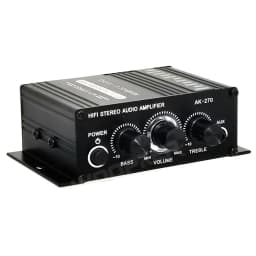 AK-270 HIFI Amplifier Channel 2.0 Stereo Audio Sound Amp Bass Trebl for Home Theater Sound System