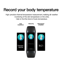 AMOLED Smartwatch Body Temperature Monitor Fitness Clock Sports 3ATM Waterproof Men Smart Watch Band for Women IOS Android 2026