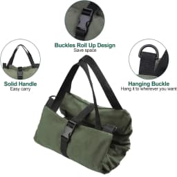 Tool Roll, Multi-Purpose Roll Up Tool Bag, Wrench Roll, Canvas Tool Organizer Bucket, Car First Aid Kit Wrap Roll Storage Case