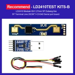 Hilink Hot Sale IC Smart Home 5V TestKit HLK-LD2410B 24G MMWave Sensor Human Presence Sensing Radar Module High Sensitivity