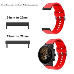 1 Pair 24mm To 22mm 24mm-20mm Watch Band Adapter Connectors Smart Watch Strap Accessories for Suunto 7/9/D5i