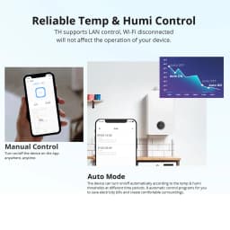 SONOFF THR316D/THR320D Temperature Humidity Smart Switch 16A/20A Dry Contact Output LCD Screen Monitoring via eWeLink Alexa