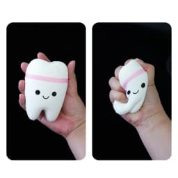 1pc Teeth Shape Squeeze Gift Smile Slow Rising Cute Cartoon Hand Spinner Stretchy Relax Squishy Toy Dentist Gift