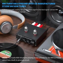 Fosi Audio Hifi Phono Preamp BOX X4 Turntable Phonograph Preamplifier With Vacuum Tube Amplifier