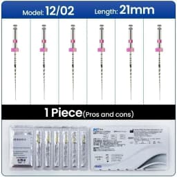 SOCO PLUS 6Pcs/Box Activated Root Canal File Dentist Tools Endodontic Rotary Material, High Precision, Heat Treatment Process