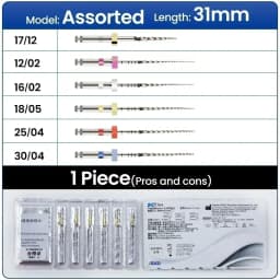 SOCO PLUS 6Pcs/Box Activated Root Canal File Dentist Tools Endodontic Rotary Material, High Precision, Heat Treatment Process
