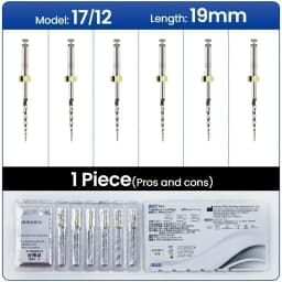 SOCO PLUS 6Pcs/Box Activated Root Canal File Dentist Tools Endodontic Rotary Material, High Precision, Heat Treatment Process