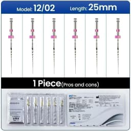SOCO PLUS 6Pcs/Box Activated Root Canal File Dentist Tools Endodontic Rotary Material, High Precision, Heat Treatment Process