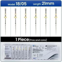 SOCO PLUS 6Pcs/Box Activated Root Canal File Dentist Tools Endodontic Rotary Material, High Precision, Heat Treatment Process