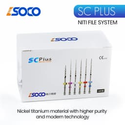 SOCO PLUS 6Pcs/Box Activated Root Canal File Dentist Tools Endodontic Rotary Material, High Precision, Heat Treatment Process