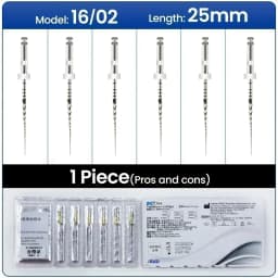 SOCO PLUS 6Pcs/Box Activated Root Canal File Dentist Tools Endodontic Rotary Material, High Precision, Heat Treatment Process