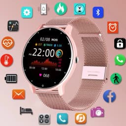LIGE 2026 Smart Watch Ladies Full touch Screen Sports Fitness Watch IP67 Waterproof Bluetooth For Android iOS Smart Watch Female