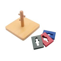 Infant Montessori Wooden Toy Twist & Sort Rectangle Shapes Toys For Children Early Preschool Educational Toddlers Toy 12 Month