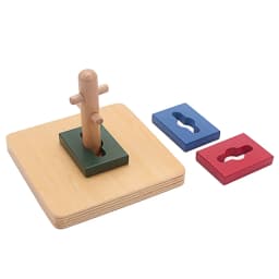 Infant Montessori Wooden Toy Twist & Sort Rectangle Shapes Toys For Children Early Preschool Educational Toddlers Toy 12 Month