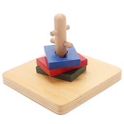 Infant Montessori Wooden Toy Twist & Sort Rectangle Shapes Toys For Children Early Preschool Educational Toddlers Toy 12 Month