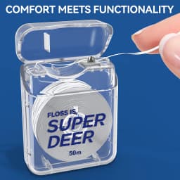 Super Deer 50M/Roll PTFE Dental Floss Mint Flavor Dental Tooth Clean Smooth Floss Safe Oral Gum Hygiene Care Teeth Cleaning