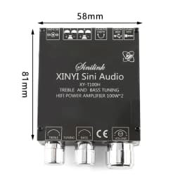 100W+100W TPA3116D2 Bluetooth 5.0 Power Subwoofer Audio Amplifier Board Home Theater HIFI Stereo Audio Amplifier AMP AUX